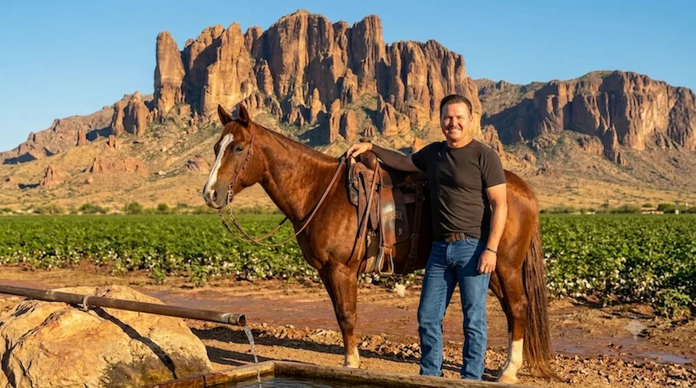 Powell Parker with Monty at Superstition Mountain